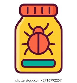 Diseño de Plantilla de Ilustración vectorial de color plano químico de insecticida en aerosol