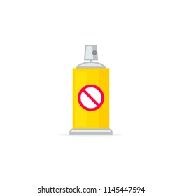 El spray insecticida puede ser un icono sencillo. Imagen de cliente aislada en fondo blanco