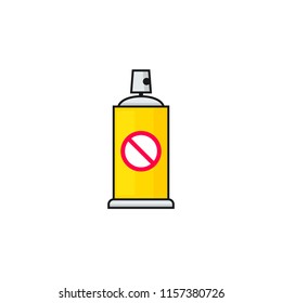 Insektizid Spray kann ein einfaches Symbol. Clip-Art-Bild einzeln auf weißem Hintergrund