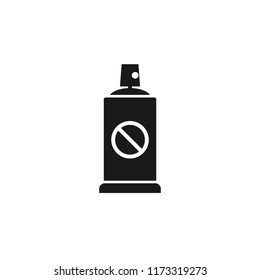 Insecticide spray can simple icon. Clipart image isolated on white background