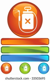 insecticide spray orange round