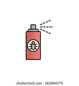 Insecticide, spray, pets color gradient vector icon