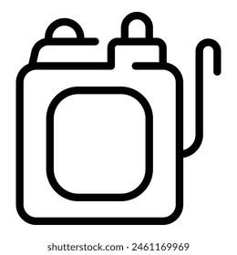 Insecticide sprayer icon outline vector. Backpack spray tank. Chemical agriculture liquid