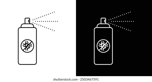 Insecticide thin line vector icon set.