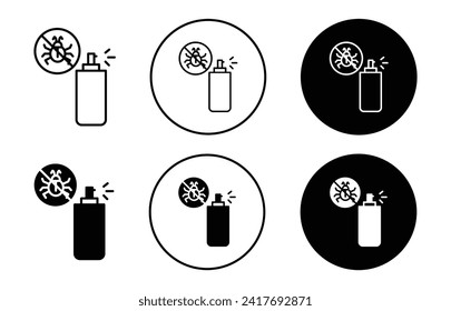 Insecticide vector icon set collection. Insecticide Outline flat Icon.