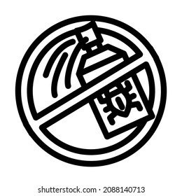 insecticides free line icon vector. insecticides free sign. isolated contour symbol black illustration