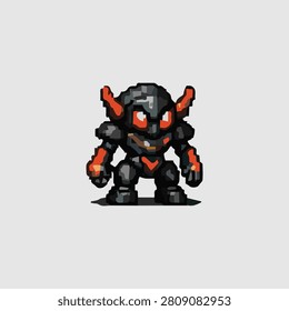 Insectoid Red Mech Design Vector