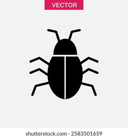 Insects, bug icon vector flat black simple illustration for web and app..eps