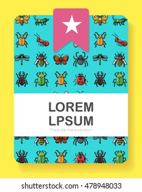 Insects and bugs icons set,eps10