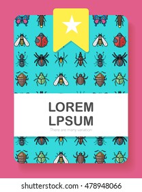 Insects and bugs icons set,eps10