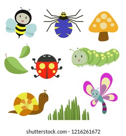 Insects cute collection.