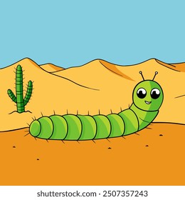 Insectos en el Arte vectorial del desierto ilustración