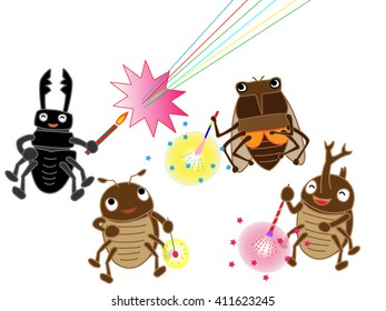 Insects enjoying fireworks.