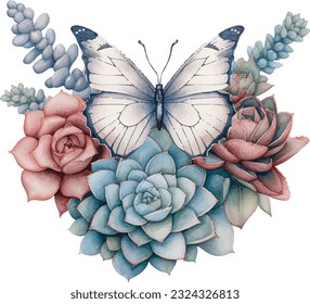 Insects and flowers and cactus