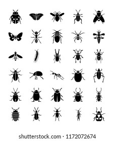 
Insects Glyph Icons Pack 
