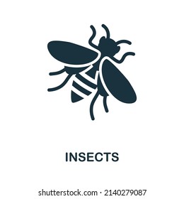 Insects icon. Monochrome simple Insects icon for templates, web design and infographics