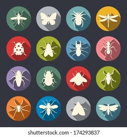 Insects icon set