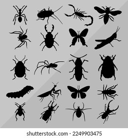  insects icon set design with ant