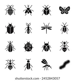 Insects icon set vector illustration