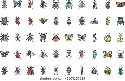Insects icons High-Quality Vector Icons Collection with Editable Stroke. Ideal for Professional and Creative Projects.