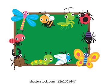 insects on the big blackboard