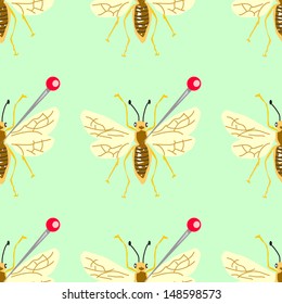 insects on a blue background