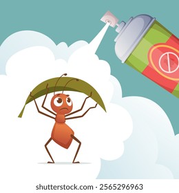 insects protection. smart ant protected from destruction