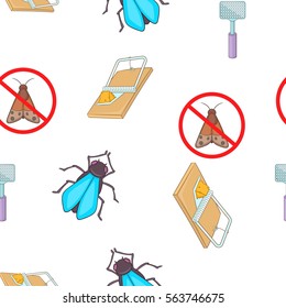 Insects sign pattern. Cartoon illustration of insects sign vector pattern for web