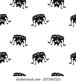 Insects spider pattern sketch style hand drawn for paper or packaging 