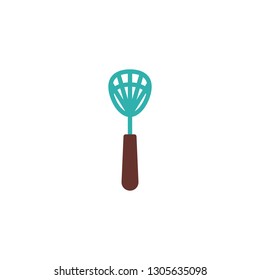 Insects swatter flat icon, vector sign, colorful pictogram isolated on white. Fly swatter symbol, logo illustration. Flat style design