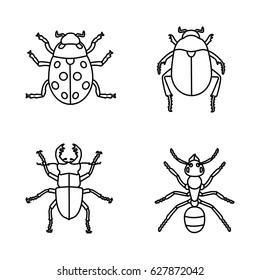 Insects vector icons