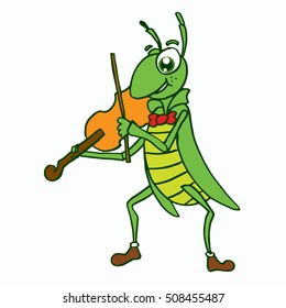 Insects vector with violin t-shirt design