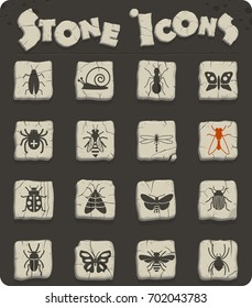 insects web icons for user interface design