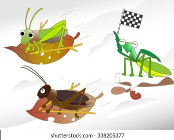 The insects which are idle with a ski