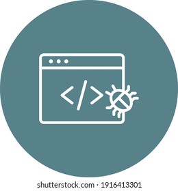 Insecure, code, bug icon vector image. Can also be used for information technology. Suitable for use on web apps, mobile apps and print media.