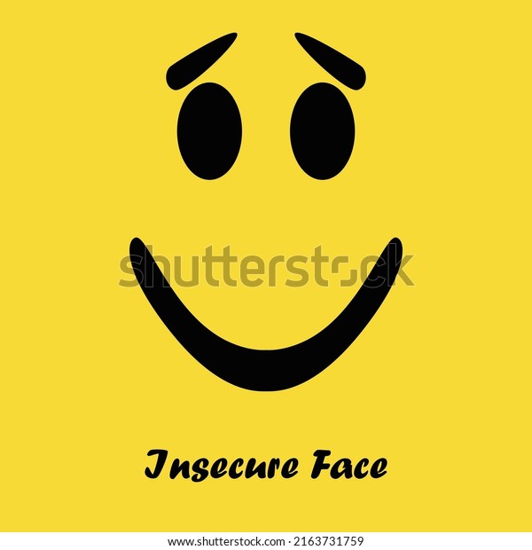 Insecure Face Logo Icon Vector Template Stock Vector (Royalty Free