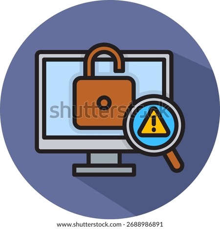 Insecure Icon isometric Vector Illustration