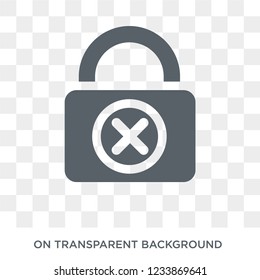 Insecure icon. Trendy flat vector Insecure icon on transparent background from Internet Security and Networking collection. 