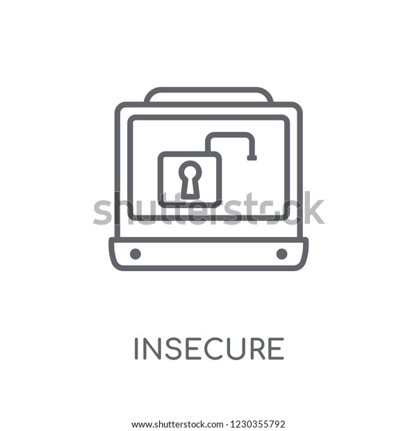 Insecure Linear Icon Modern Outline Insecure Stock Vector (Royalty Free ...