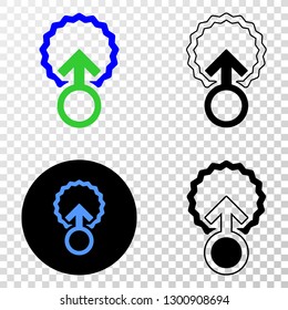 Insemination EPS vector icon with contour, black and colored versions. Illustration style is flat iconic symbol on chess transparent background.
