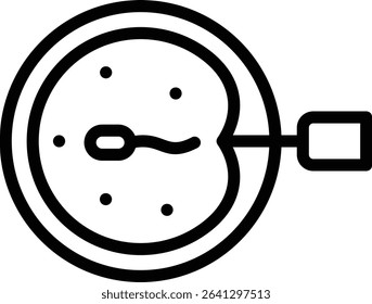 insemination icon illustration design with outline, this is not made from any AI generation