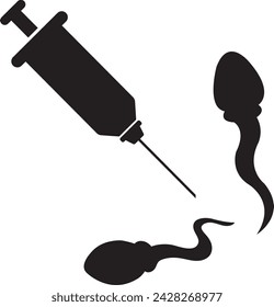 Icono de inseminación sobre fondo blanco