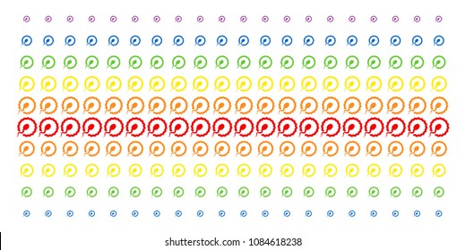 Insemination icon spectrum halftone pattern. Vector pictograms organized into halftone array with vertical spectrum gradient. Designed for backgrounds, covers, templates and abstraction concepts.