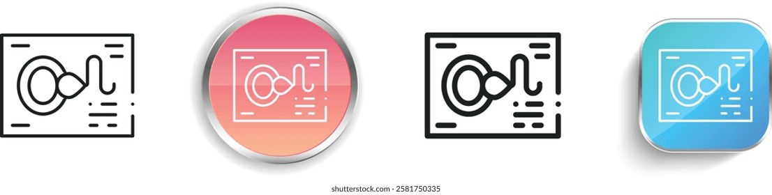 insemination icon. Thin Linear, Regular and Button Style Design Isolated On White Background