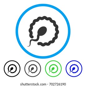 Insemination rounded icon. Vector illustration style is a flat iconic symbol inside a circle, black, grey, blue, green versions. Designed for web and software interfaces.