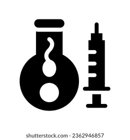 insemination solid icon illustration vector graphic