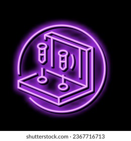 insert bolt assembly furniture neon light sign vector. insert bolt assembly furniture illustration