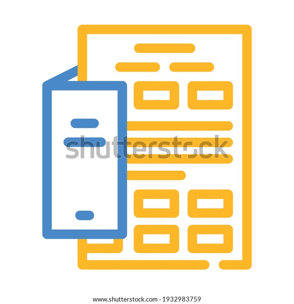 insert booklet color icon vector. insert\
booklet sign. isolated symbol\
illustration