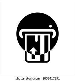Insert Card Icon, Credit, Debit, Atm, Gift Card Vector Art Illustration