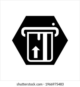 Insert Card Icon, Credit, Debit, Atm, Gift Card Vector Art Illustration